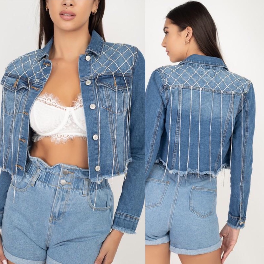 Blinged Out Denim Jacket